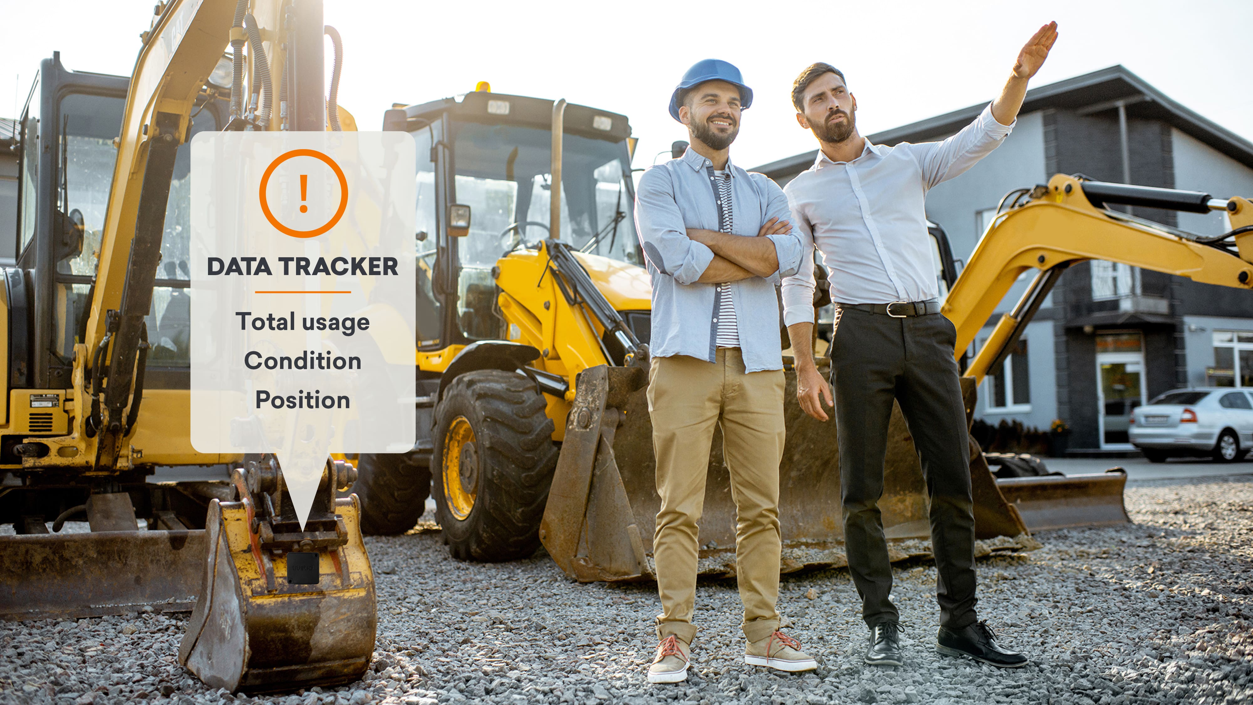 Data trackers in rental company